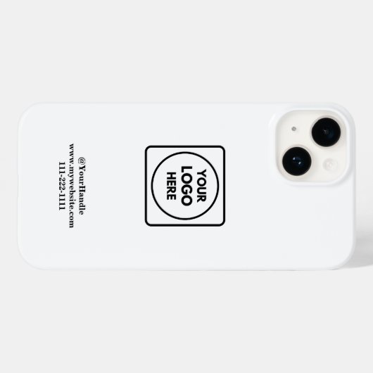 Professional Minimalist Logo Branding iphone case (Achterkant (horizontaal))