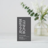 Professional minimalist modern bold text grey  informatiekaartje (Staand voorkant)