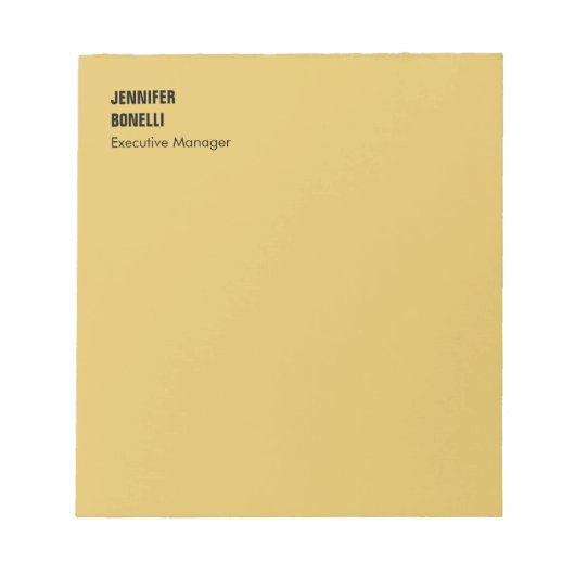 Professional minimalist modern gold color notitieblok (Voorkant)