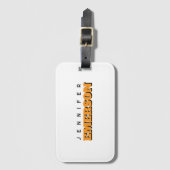 Professional minimalist modern plain  bagagelabel (Voorkant (verticaal))