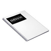 Professional minimalist modern plain black white notitieboek (Rechterzijde)