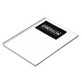 Professional minimalist modern plain black white notitieboek (Linkerzijde)