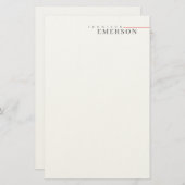 Professional minimalist modern plain briefpapier (Voorkant / Achterkant)