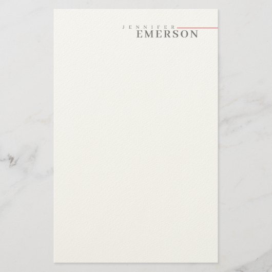 Professional minimalist modern plain briefpapier (Voorkant)