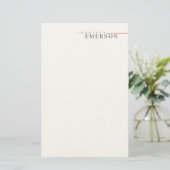 Professional minimalist modern plain briefpapier (Staand voorkant)