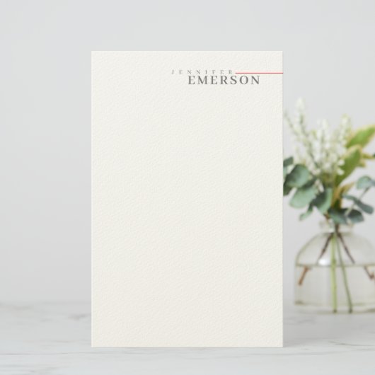 Professional minimalist modern plain briefpapier (Staand voorkant)