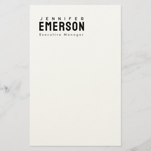 Professional minimalist modern plain  briefpapier (Voorkant)