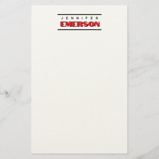Professional minimalist modern plain briefpapier (Voorkant)