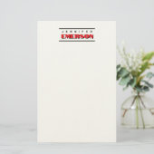 Professional minimalist modern plain briefpapier (Staand voorkant)