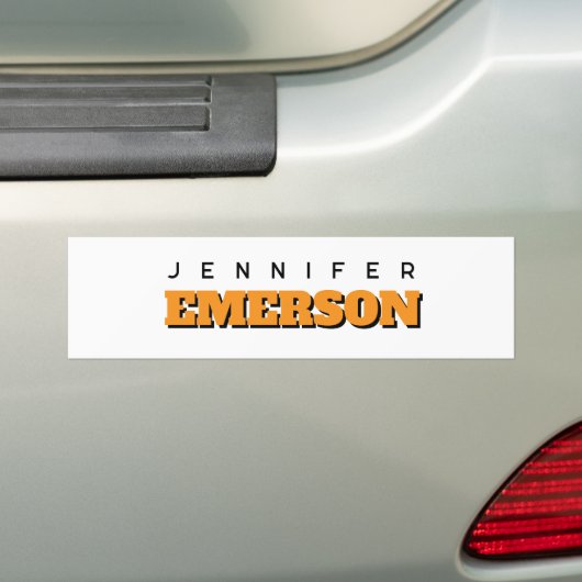 Professional minimalist modern plain  bumpersticker (Op auto)