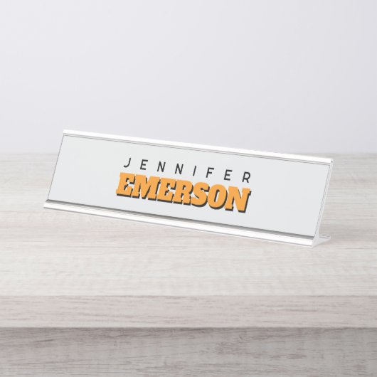 Professional minimalist modern plain bureau naambordje (Voorkant)