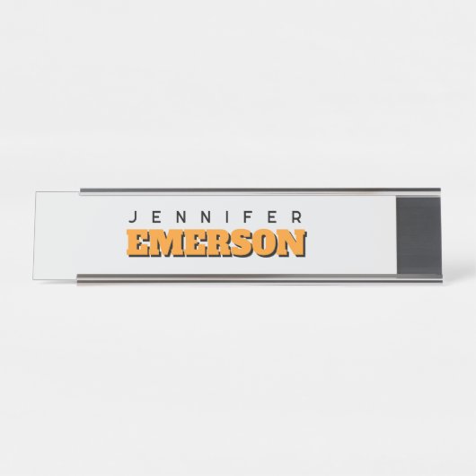 Professional minimalist modern plain  bureau naambordje (Voorkant)