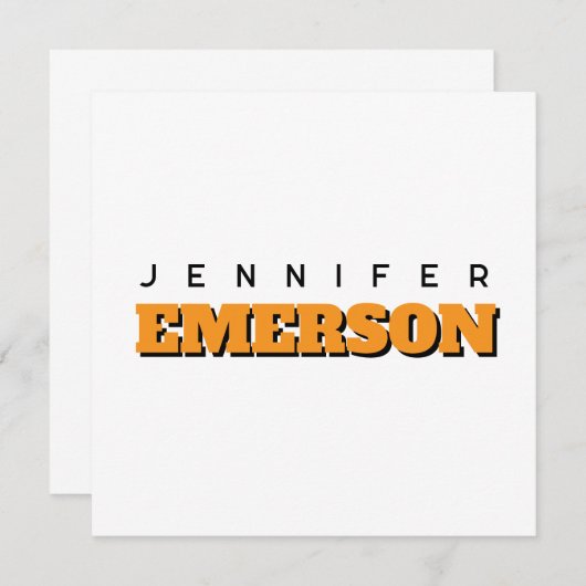 Professional minimalist modern plain flat card (Voorkant / Achterkant)