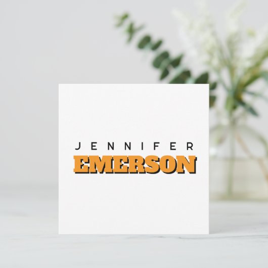 Professional minimalist modern plain flat card (Staand voorkant)