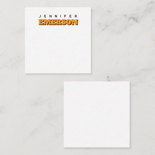 Professional minimalist modern plain  informatiekaartje (Voorkant / Achterkant)