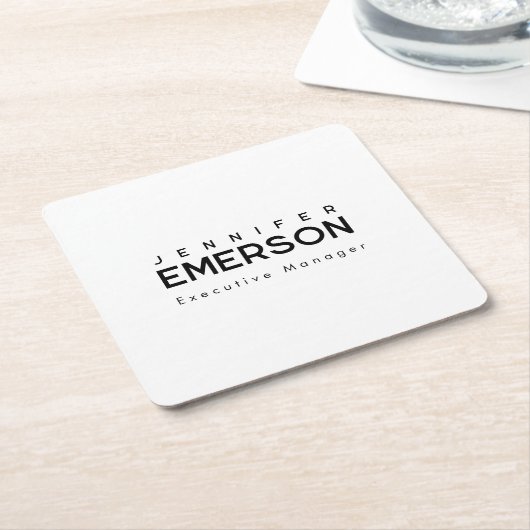 Professional minimalist modern plain kartonnen onderzetters (Schuin)