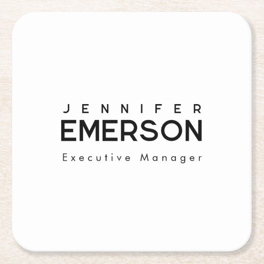 Professional minimalist modern plain kartonnen onderzetters (Voorkant)