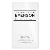 Professional minimalist modern plain  magnetisch visitekaartje (Voorkant Verticaal)