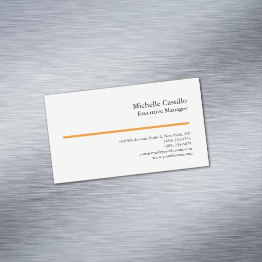 Professional Minimalist Modern Plain Magnetisch Visitekaartje (Voorbeeld)