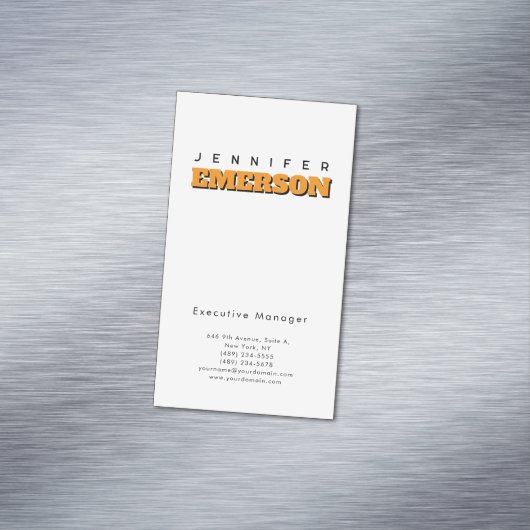 Professional minimalist modern plain  magnetisch visitekaartje (Voorbeeld)