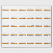 Professional minimalist modern plain name cadeaupapier (Vlak)