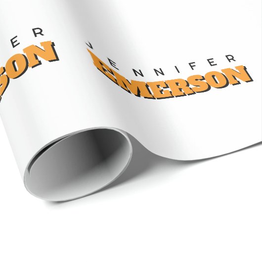 Professional minimalist modern plain name cadeaupapier (Rol Hoek)