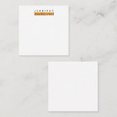 Professional minimalist modern plain name informatiekaartje (Voorkant / Achterkant)