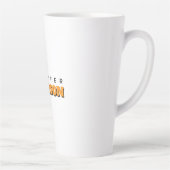 Professional minimalist modern plain name latte mok (Rechts)