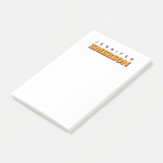 Professional minimalist modern plain name post-it® notes (Schuin)
