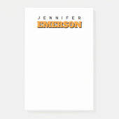 Professional minimalist modern plain name post-it® notes (Voorkant)