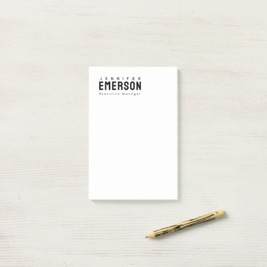 Professional minimalist modern plain  post-it® notes (Op bureau)