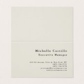 Professional Minimalist Modern Plain Premium Linen Visitekaartje (Buitenkant ongevouwen)