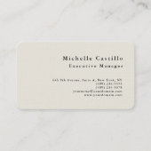 Professional Minimalist Modern Plain Premium Linen Visitekaartje (Voorkant)