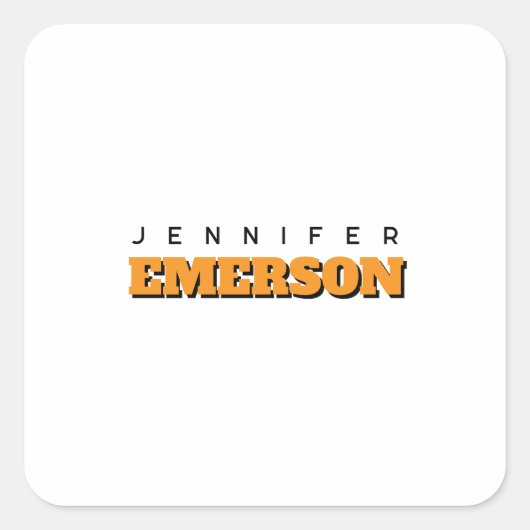 Professional minimalist modern plain  vierkante sticker (Voorkant)