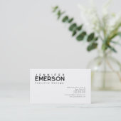 Professional minimalist modern plain  visitekaartje (Staand voorkant)