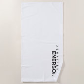 Professional minimalist modern plain your name strandlaken (Voorkant)