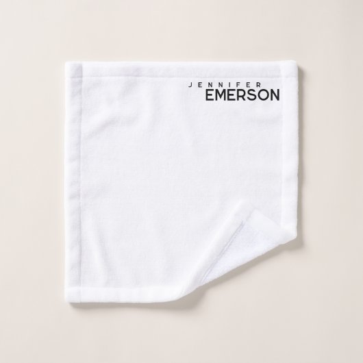 Professional minimalist modern plain your name washandje (Wasdoekje)
