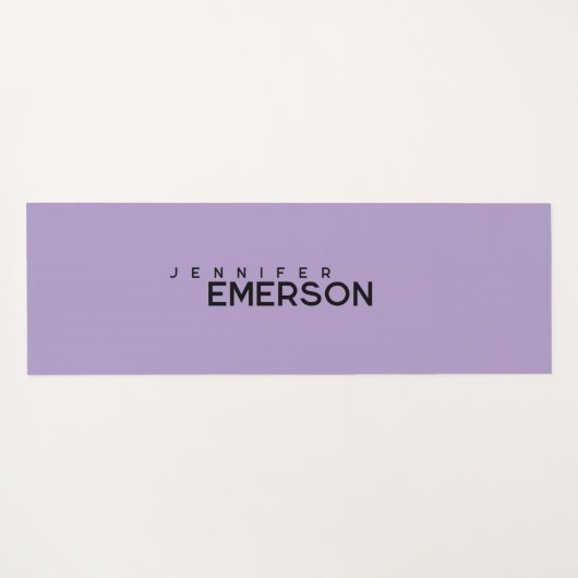 Professional minimalist modern plain your name yogamat (Achterkant (horizontaal))