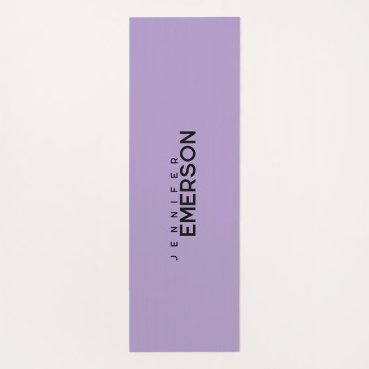 Professional minimalist modern plain your name yogamat (Achterkant)