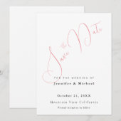 Professional Minimalist Plain Modern Save The Date (Voorkant / Achterkant)
