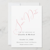 Professional Minimalist Plain Modern Save The Date (Voorkant)