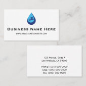 Professional Minimalist Plumber Business Card Visitekaartje (Voorkant / Achterkant)