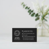 Professional Minimalist QR Code Logo Black Visitekaartje (Staand voorkant)