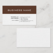 Professional minimalistisch Premium Linen Brown Wh Visitekaartje (Voorkant / Achterkant)