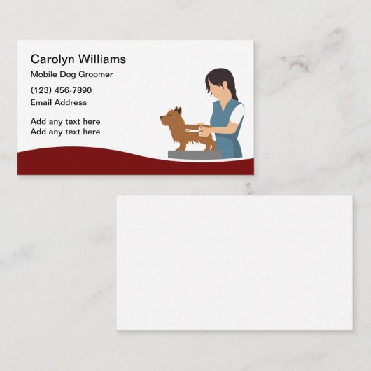 Professional Mobile Dog Grooming Visitekaartje (Voorkant / Achterkant)
