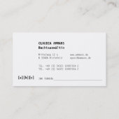 professional modern afsprakenkaartje (Achterkant)