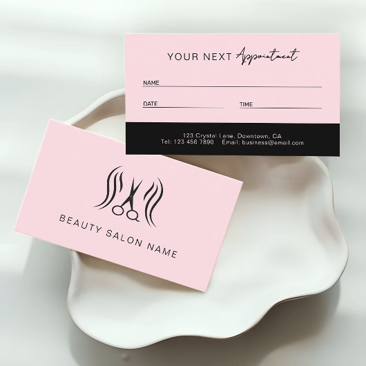 Professional Modern Beauty Salon Afsprakenkaartje
