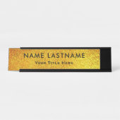 Professional Modern Black and Gold Office Bureau Naambordje (Voorkant)