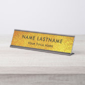 Professional Modern Black and Gold Office Bureau Naambordje (Voorkant)