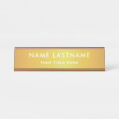 Professional Modern Black and Gold Office Bureau Naambordje (Voorkant)